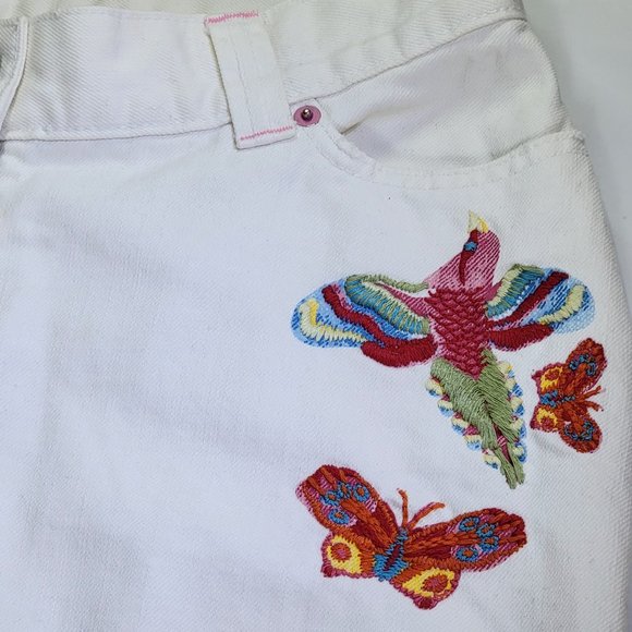Marks & Spencer Embroidered Butterflies and Bird Skirt - Size: UK 10 - Picture 4 of 12